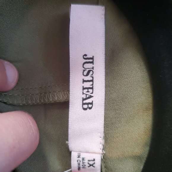 NWT Just Fab Olive Green Duster with Sash - Picture 7 of 8